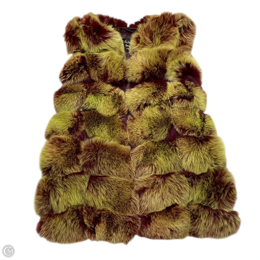 Vest Fox Fur By The Fancy Success In Green & Red, Size: Xl