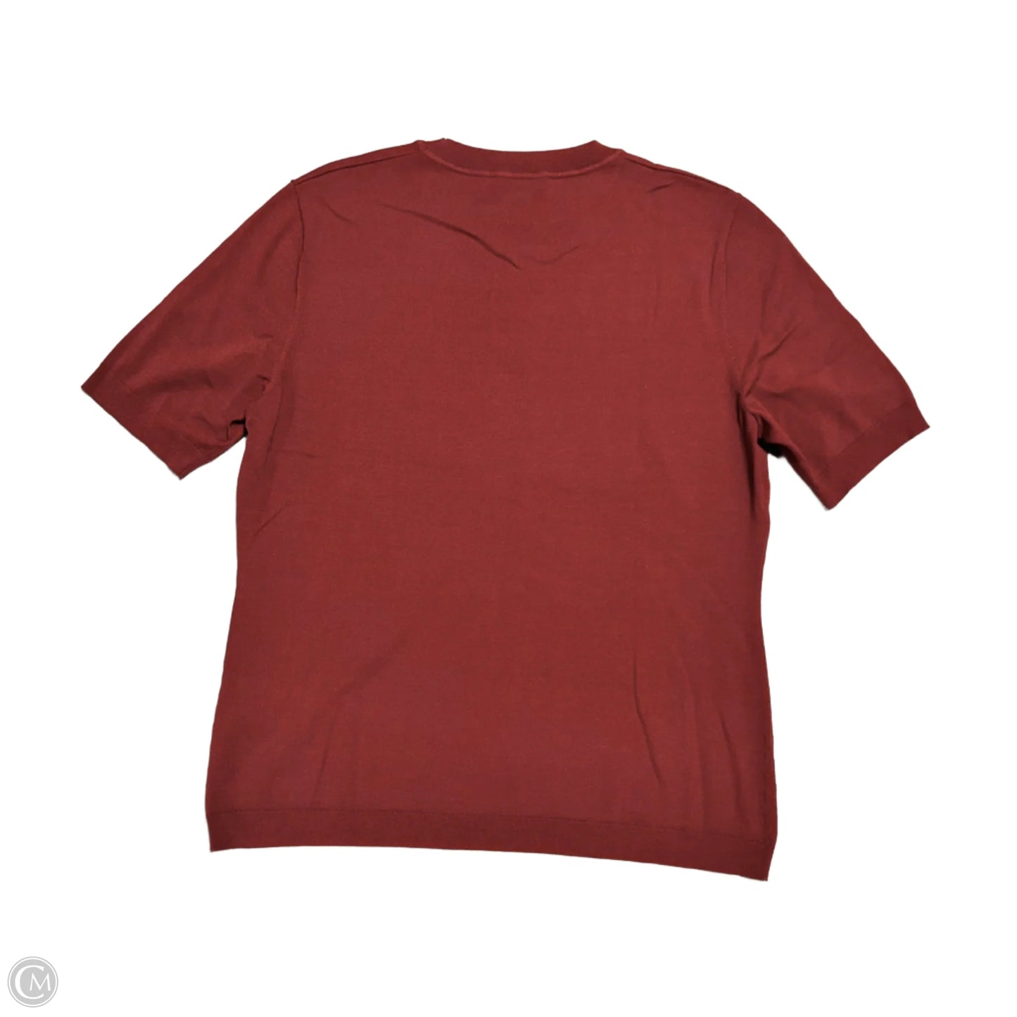 Top Short Sleeve Designer By Lafayette 148 In Red, Size: L