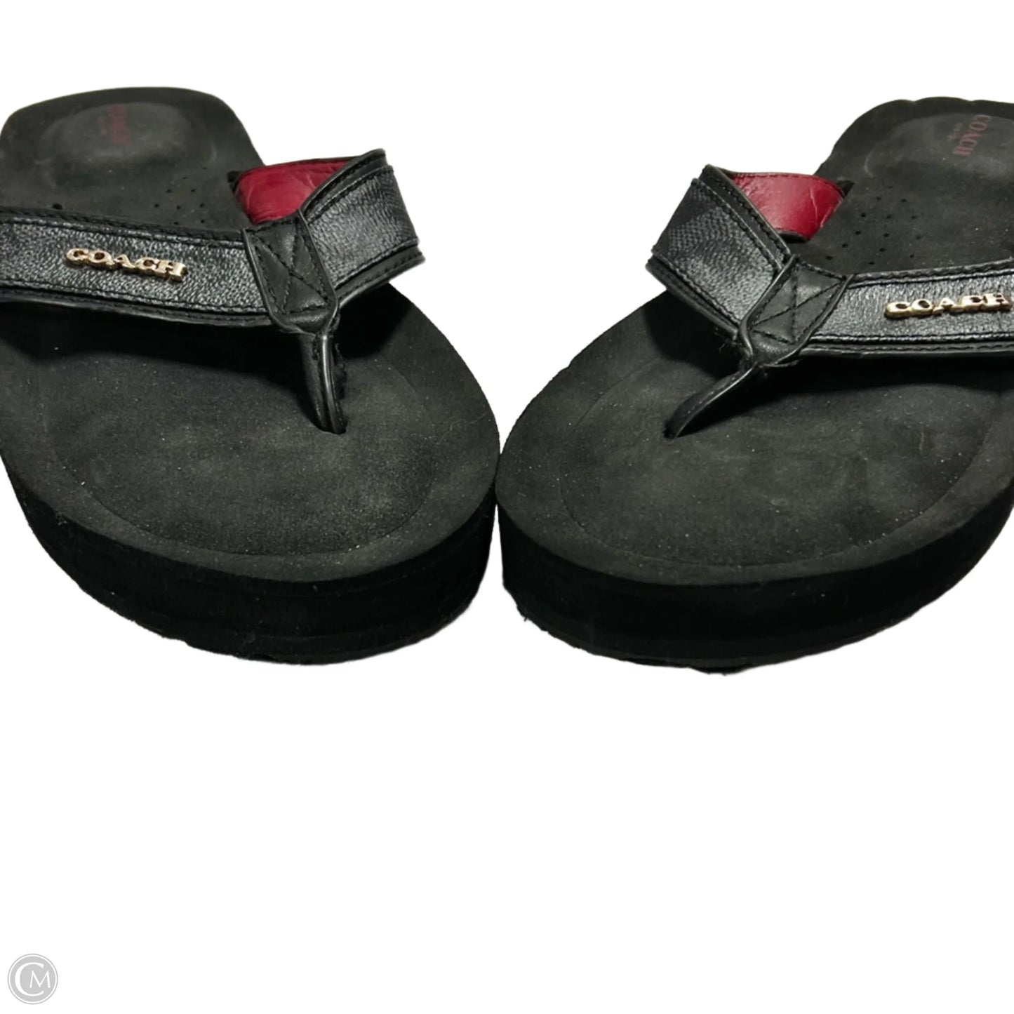 Sandals Designer By Coach In Black, Size: 8.5