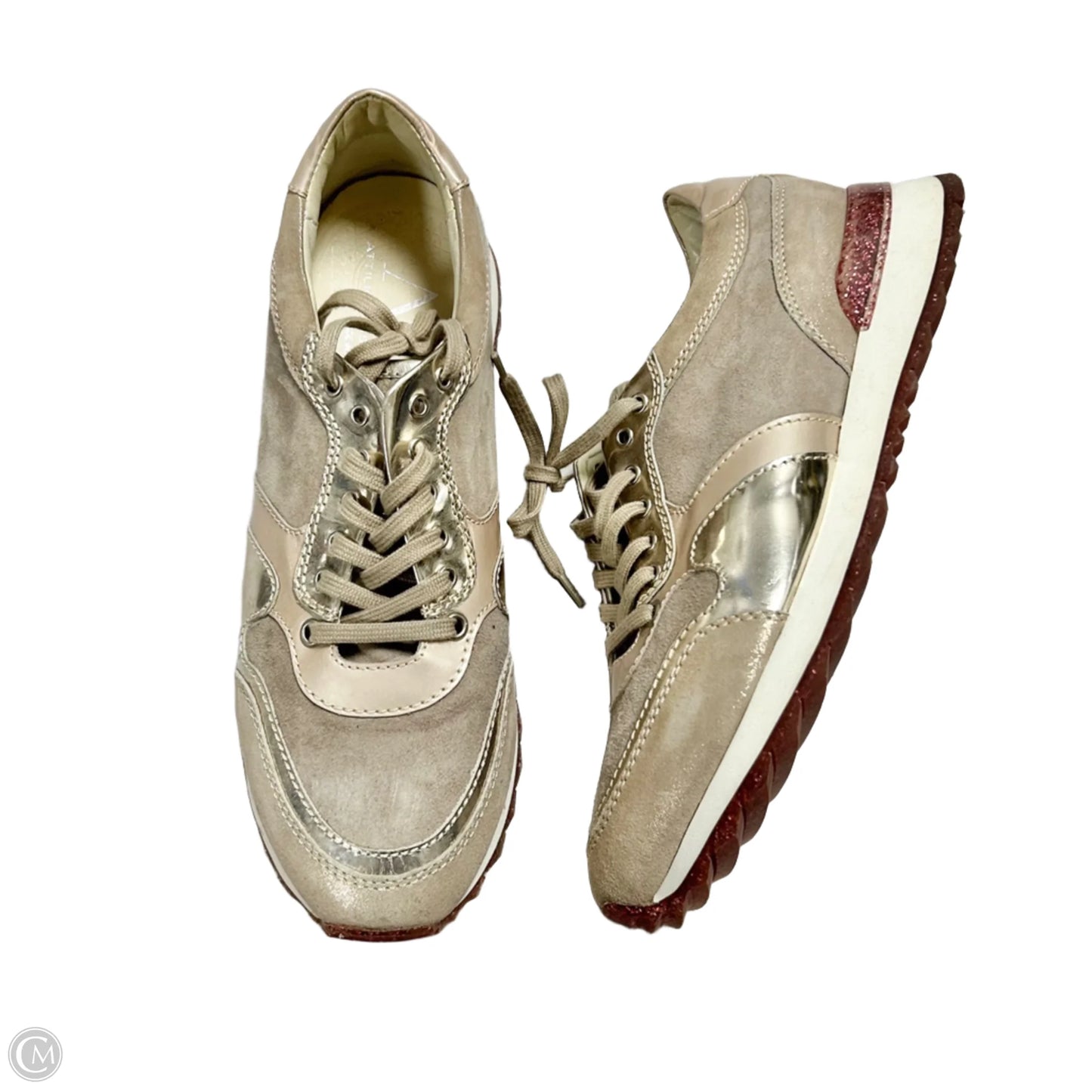 Shoes Sneakers By Agl In Tan, Size: 9
