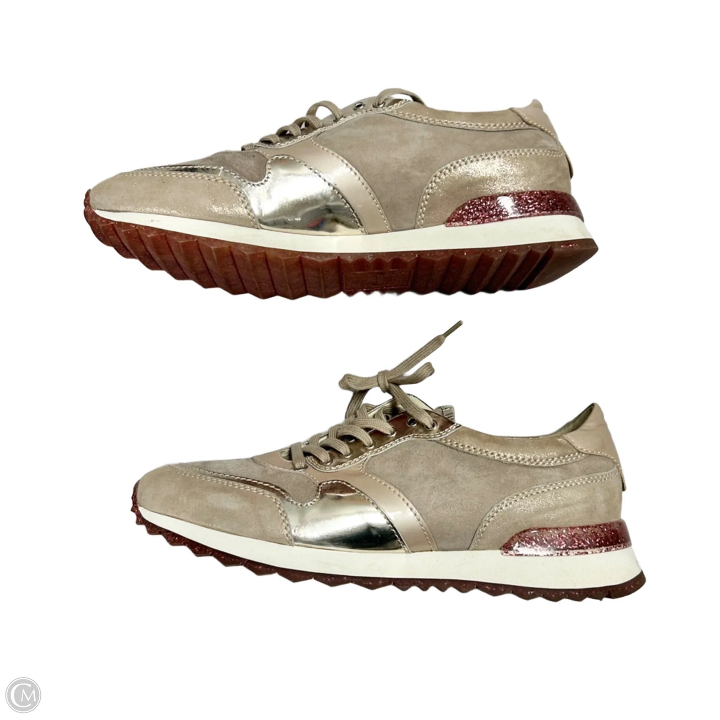 Shoes Sneakers By Agl In Tan, Size: 9