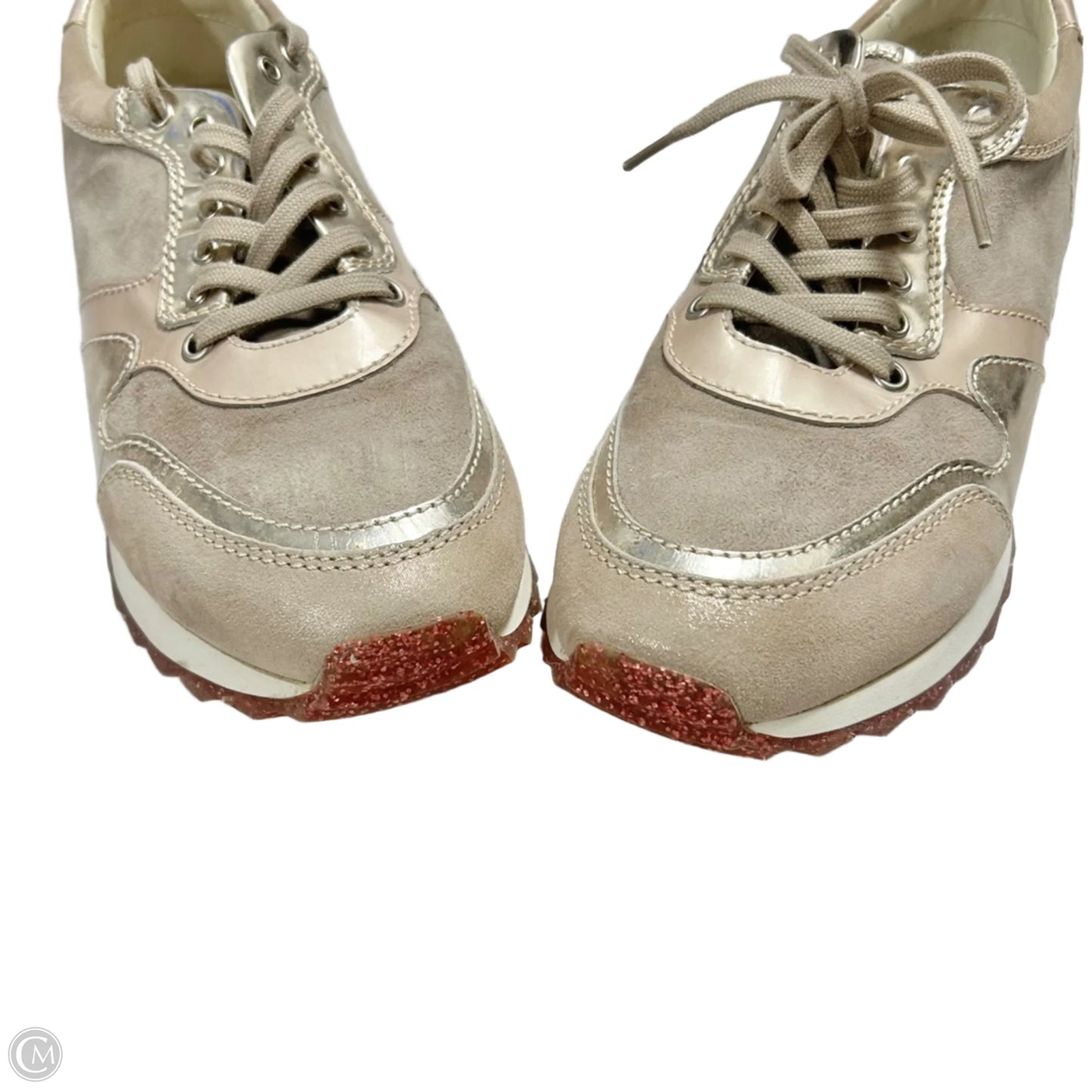 Shoes Sneakers By Agl In Tan, Size: 9