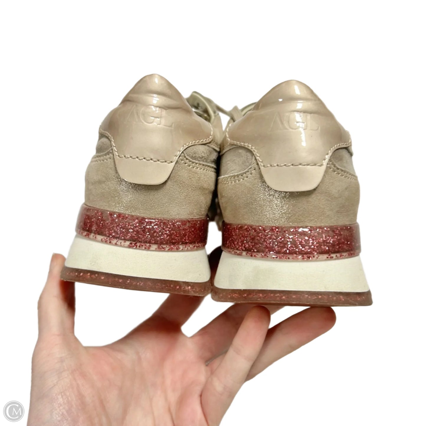 Shoes Sneakers By Agl In Tan, Size: 9