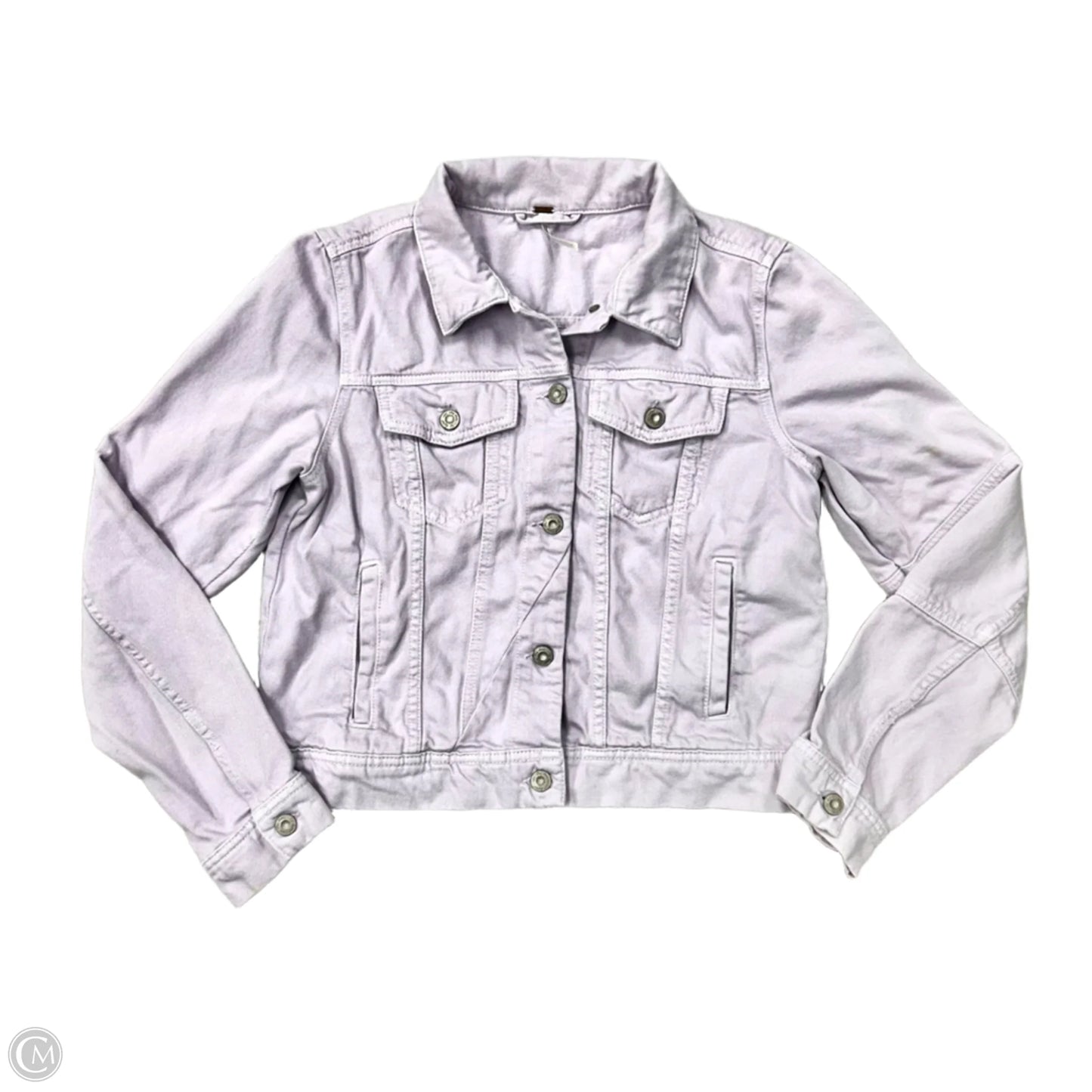 Jacket Denim By Free People In Purple, Size: M