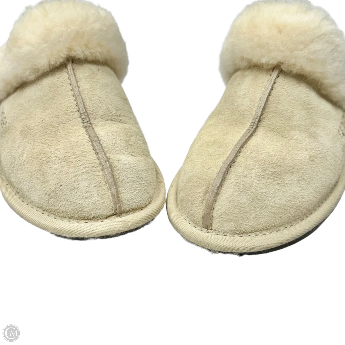 Slippers Designer By Ugg In Cream, Size: 6