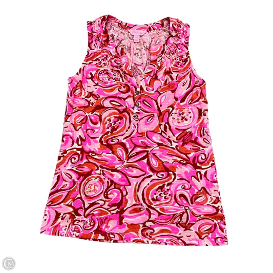 Tank Top Designer By Lilly Pulitzer In Pink & Red, Size: Xxs