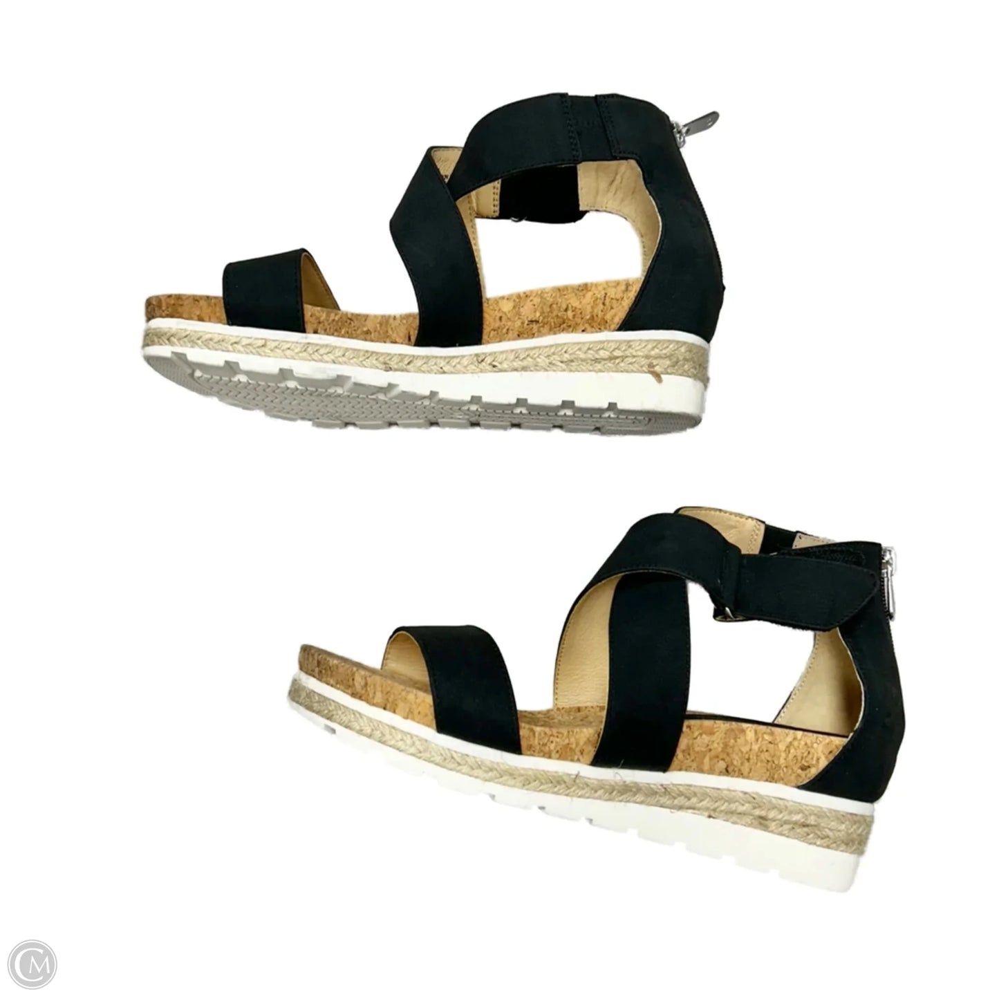 Sandals Heels Platform By Adrienne Vittadini In Black, Size: 9