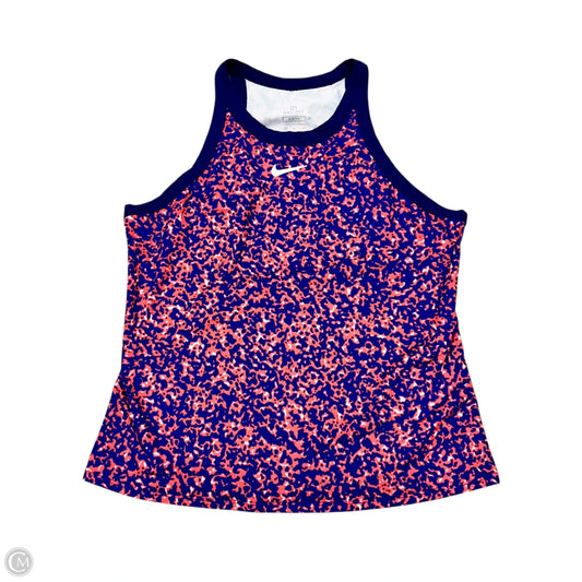 Athletic Tank Top By Nike Apparel In Blue & Red & White, Size: M