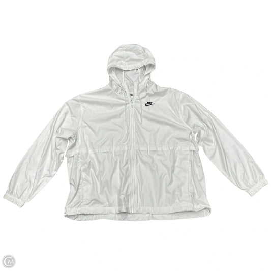 Athletic Jacket By Nike Apparel In White, Size: 2x