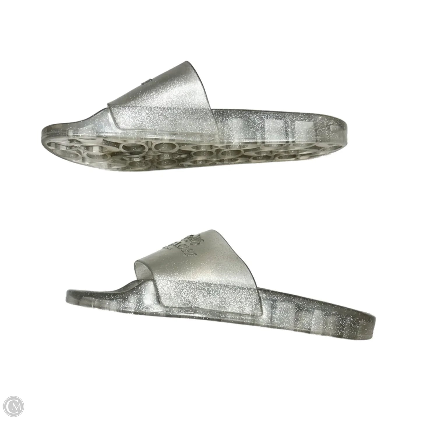 Sandals Designer By Coach In Silver, Size: 6