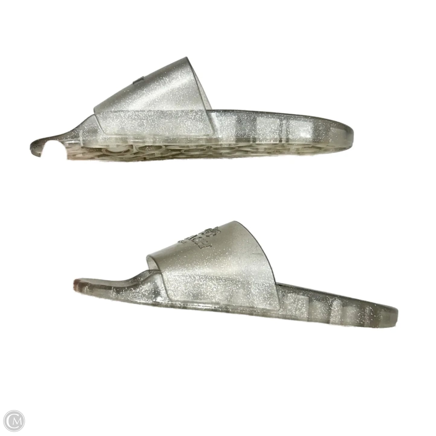 Sandals Designer By Coach In Silver, Size: 5