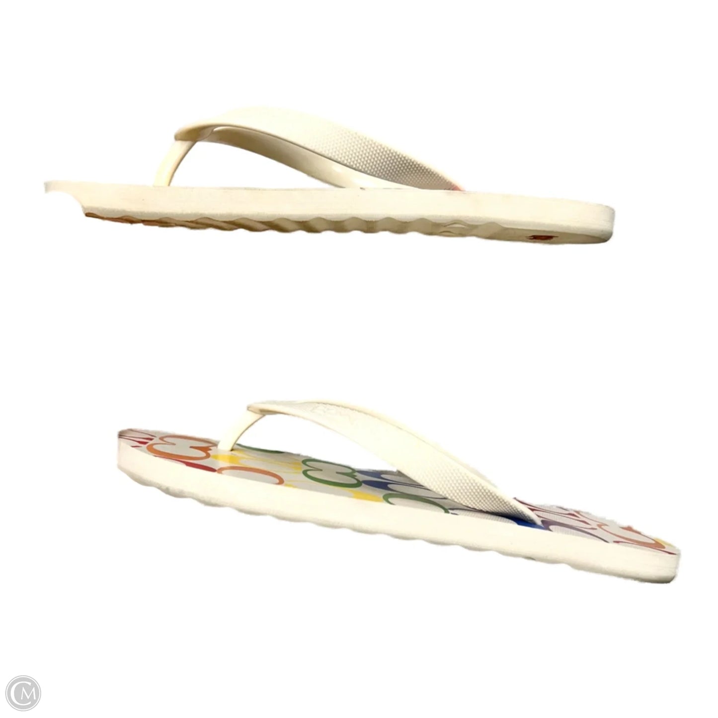 Sandals Designer By Coach In Rainbow Print, Size: 5/6