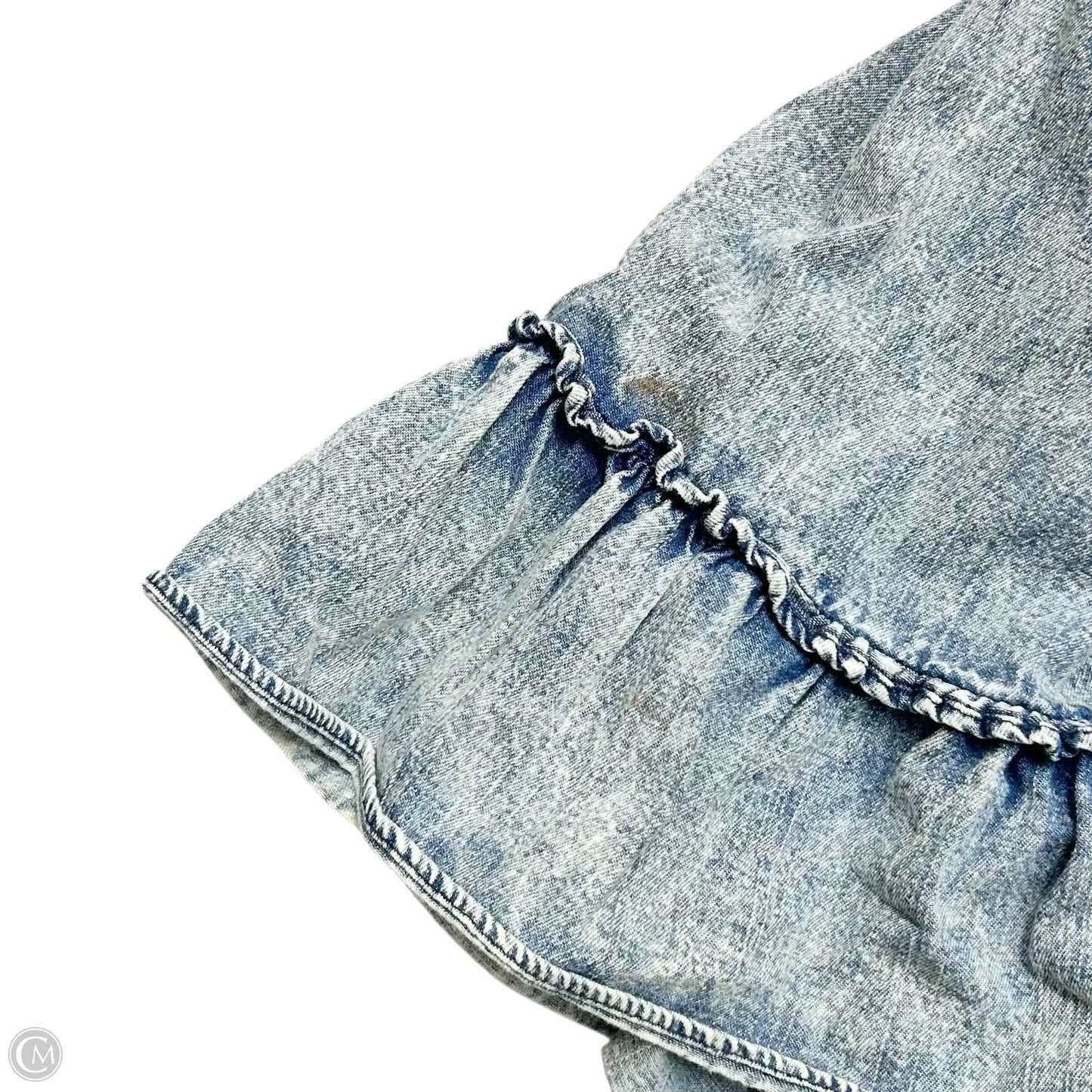 Top 3/4 Sleeve By Free People In Blue Denim, Size: S