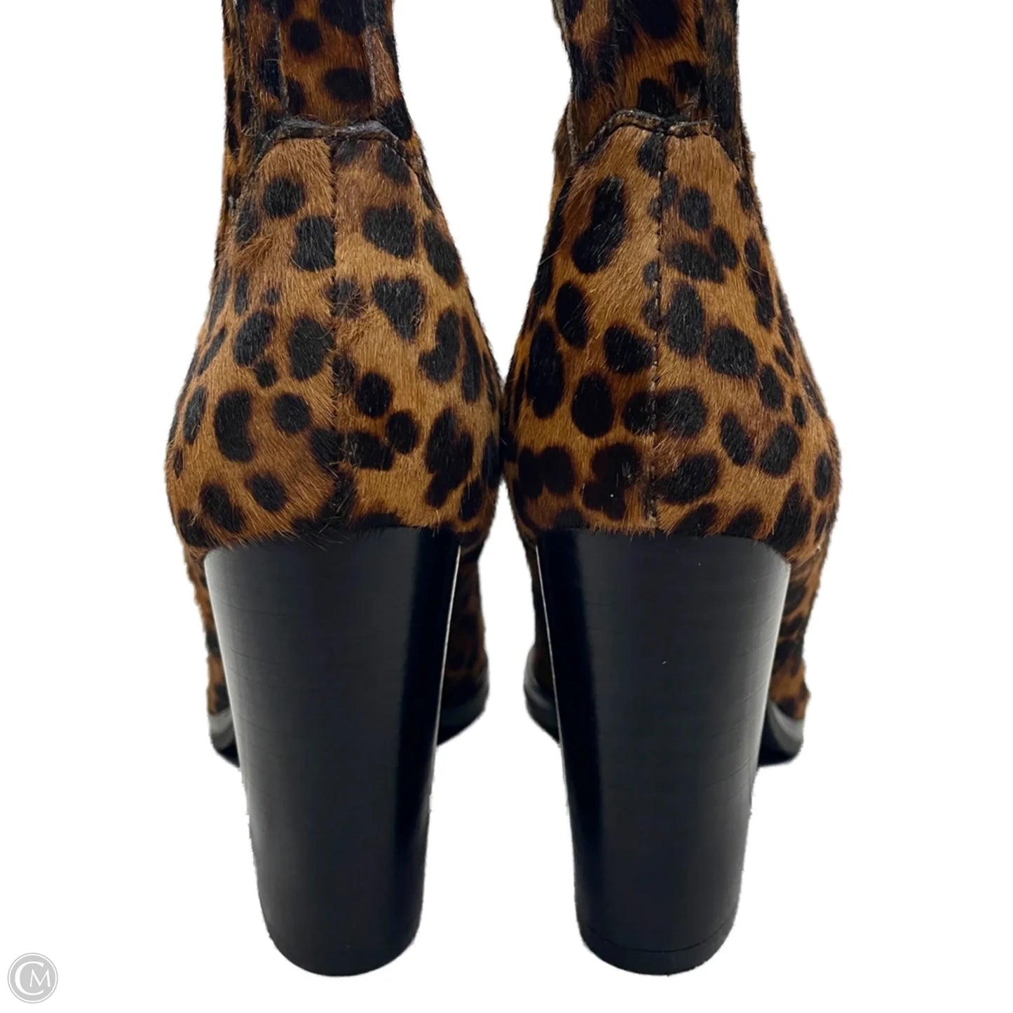 Boots Ankle Heels By Marc Fisher In Leopard Print, Size: 5.5