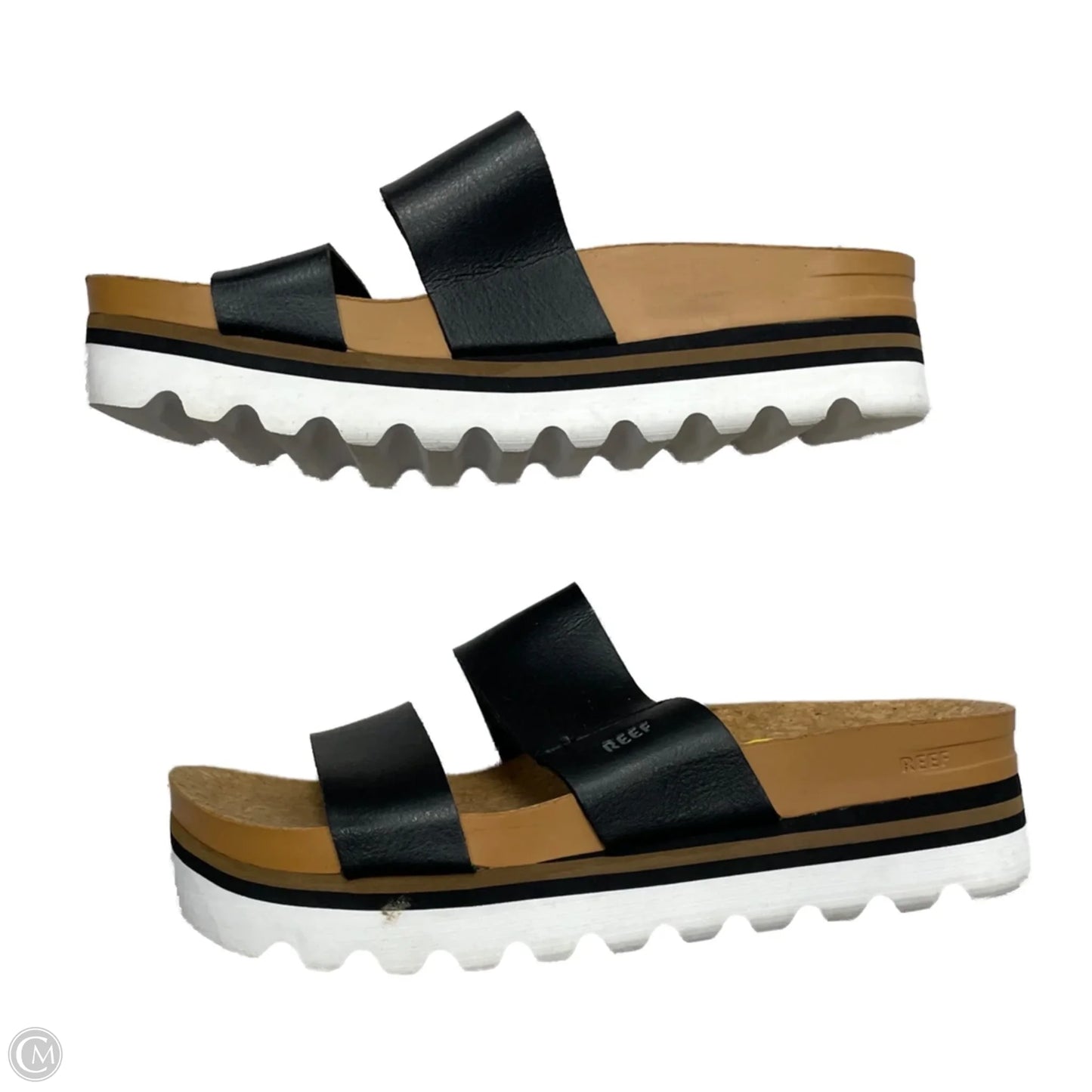 Sandals Flats By Reef In Black, Size: 5