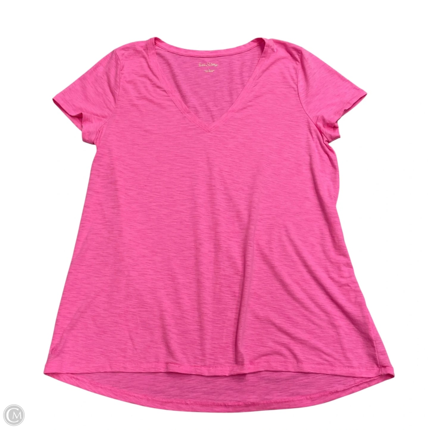 Top Short Sleeve Designer By Lilly Pulitzer In Pink, Size: L