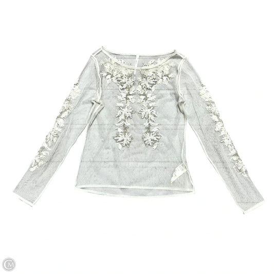 Top Long Sleeve By Anthropologie In Cream, Size: M