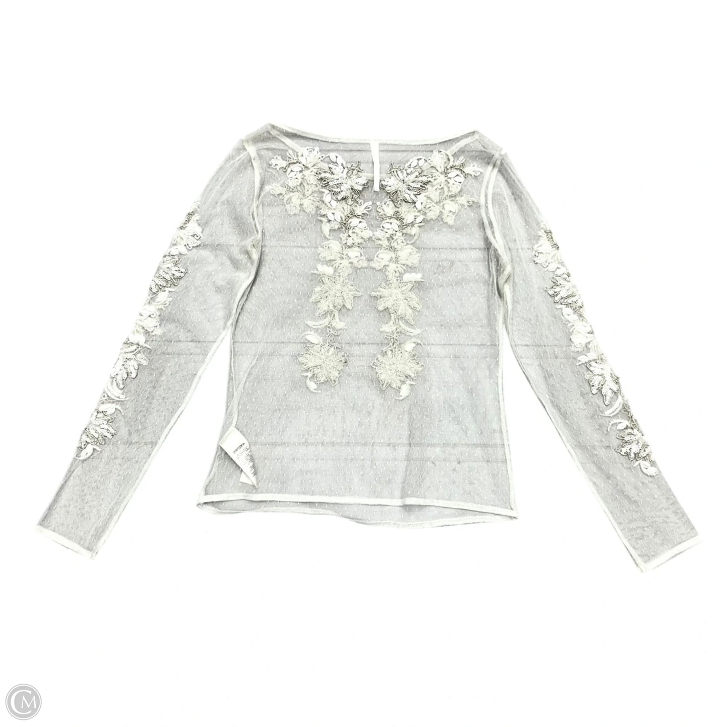 Top Long Sleeve By Anthropologie In Cream, Size: M