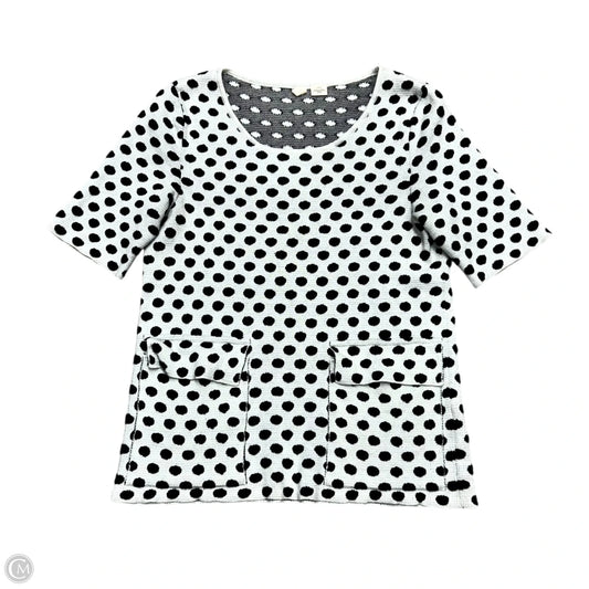 Sweater Short Sleeve By Moth In Black & White, Size: Xxs