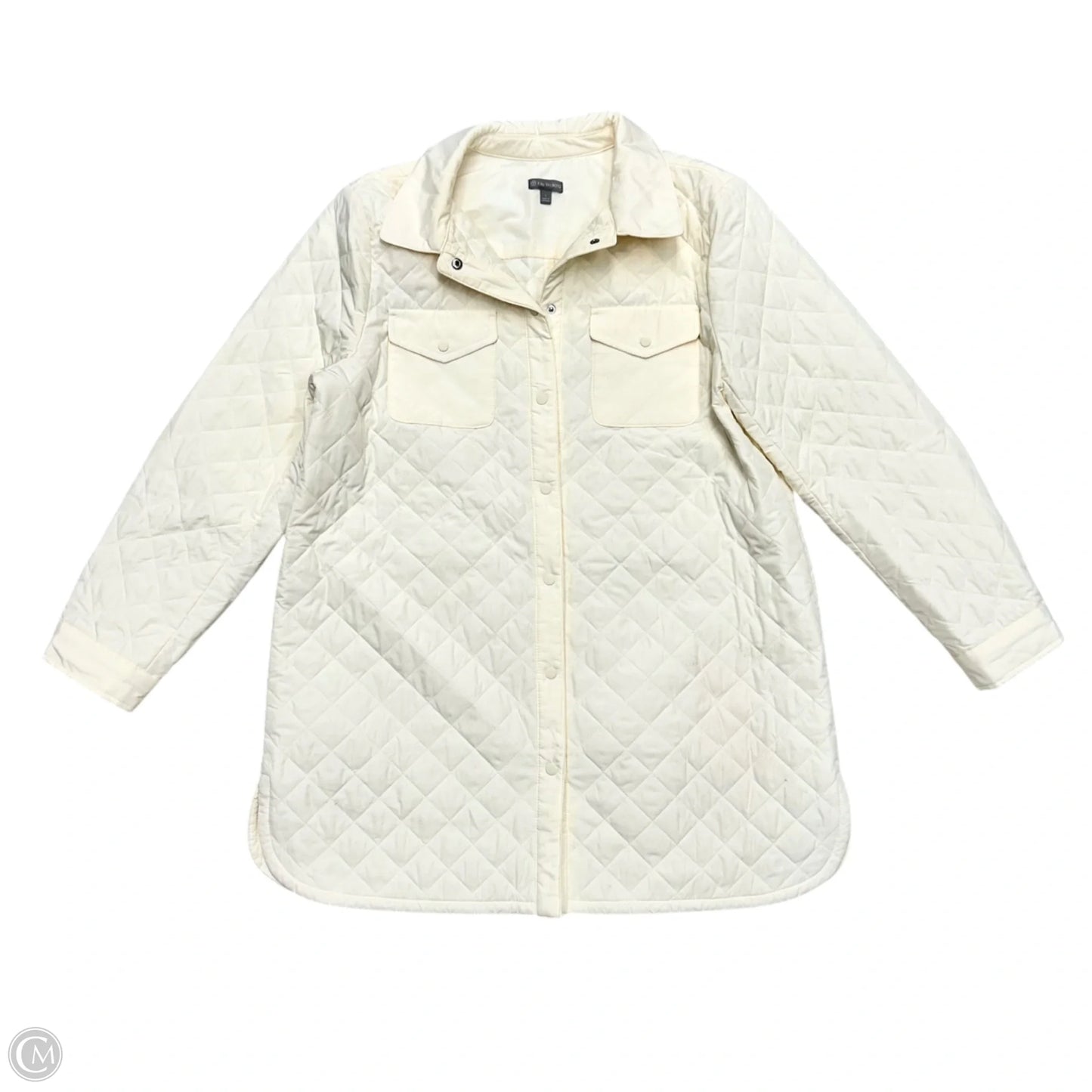 Jacket Puffer & Quilted By Talbots In Cream, Size: L