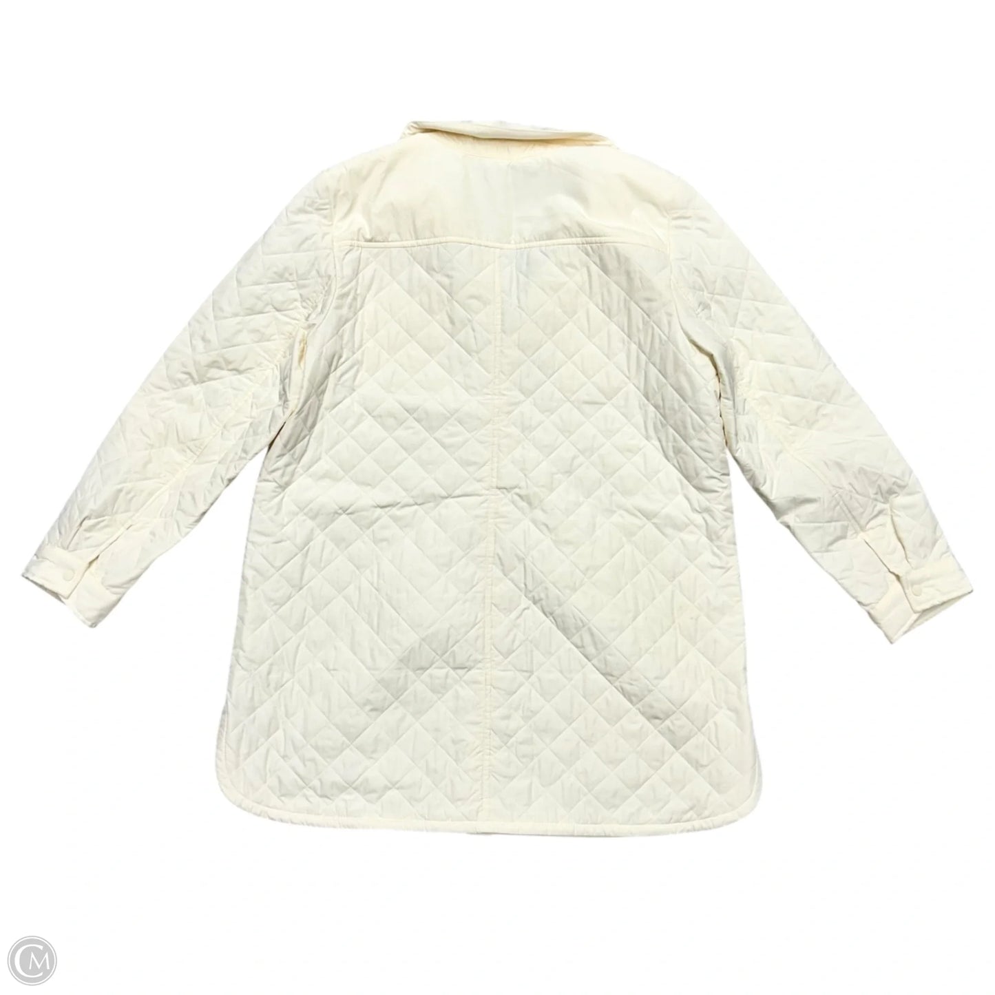 Jacket Puffer & Quilted By Talbots In Cream, Size: L