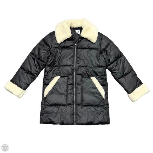 Coat Puffer & Quilted By Gap In Black & Cream, Size: S