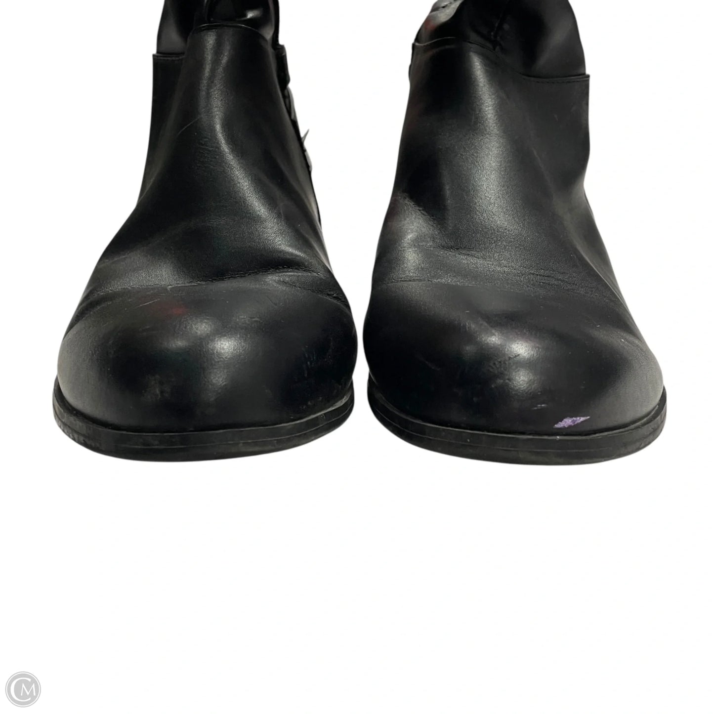 Boots Knee Flats By April In Black, Size: 8.5