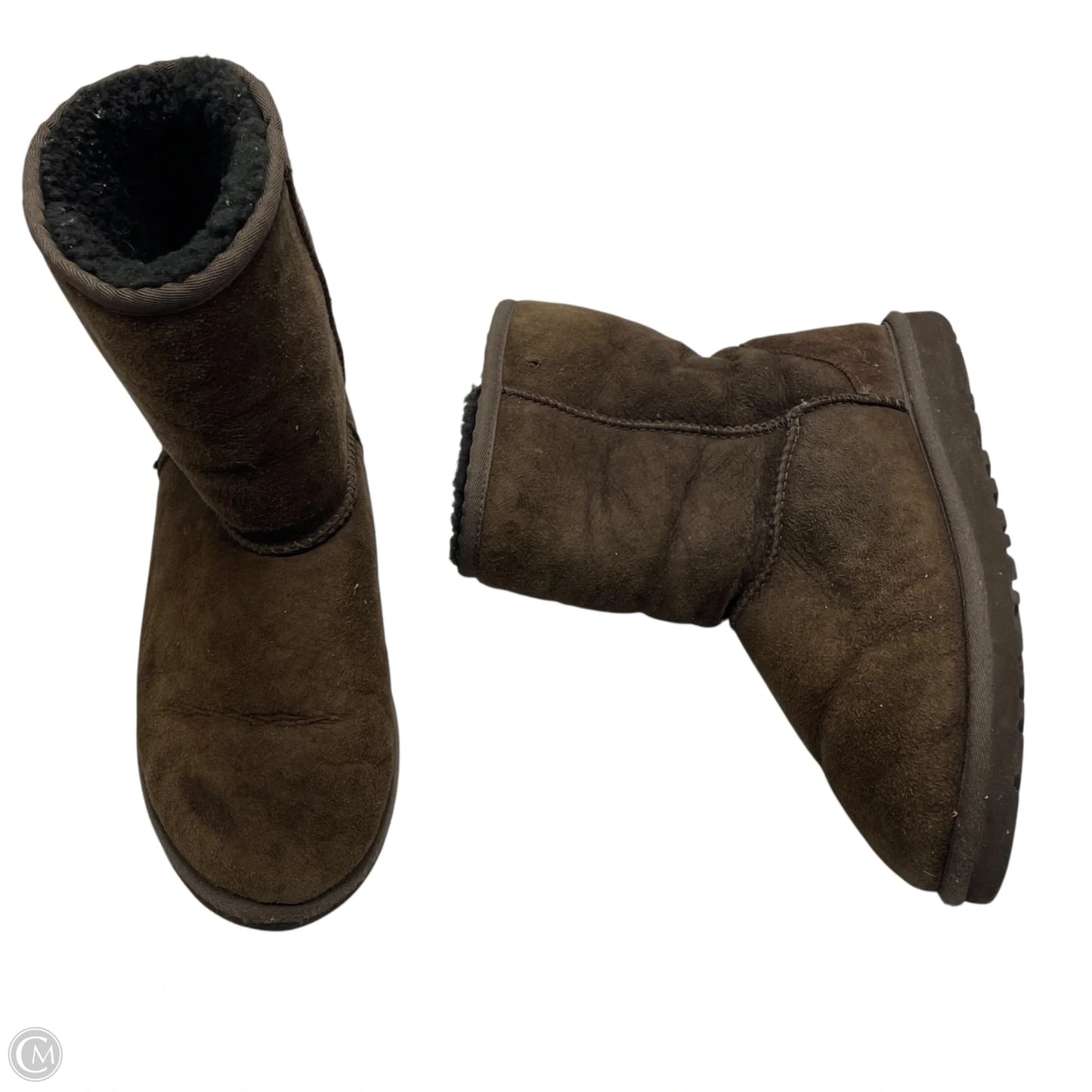 Boots Designer By Ugg In Brown, Size: 5