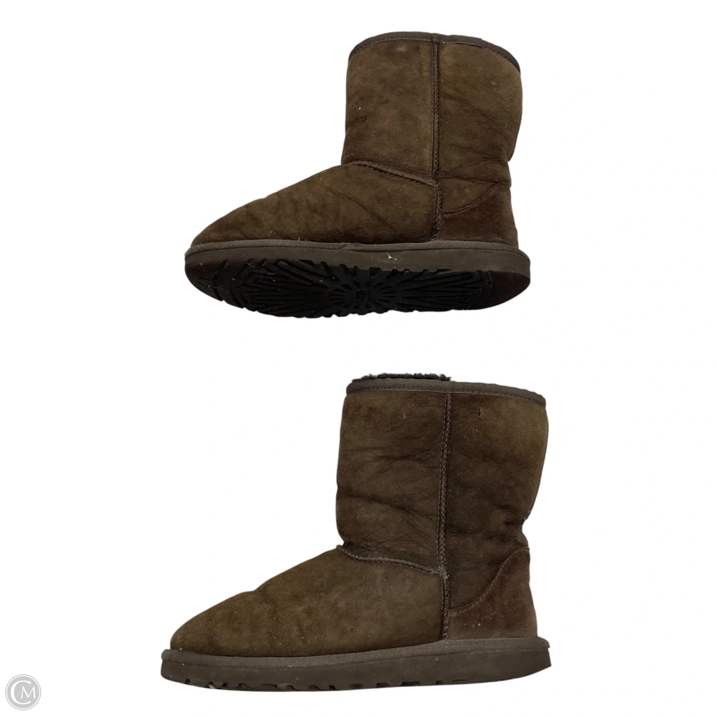 Boots Designer By Ugg In Brown, Size: 5