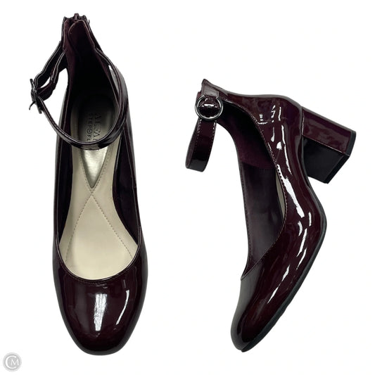 Shoes Heels Block By Alfani In Maroon, Size: 8