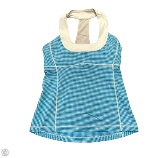 Athletic Tank Top By Lululemon In Blue & White, Size: M