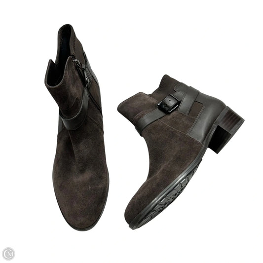 Boots Ankle Flats By Isaac Mizrahi In Brown, Size: 9.5