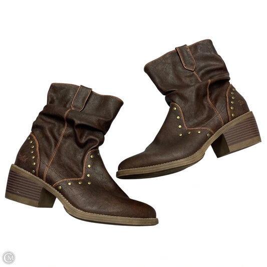 Boots Ankle Heels By Blowfish In Brown, Size: 9