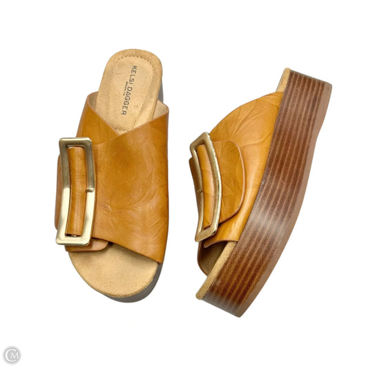 Sandals Heels Platform By Kelsi Dagger In Tan, Size: 7