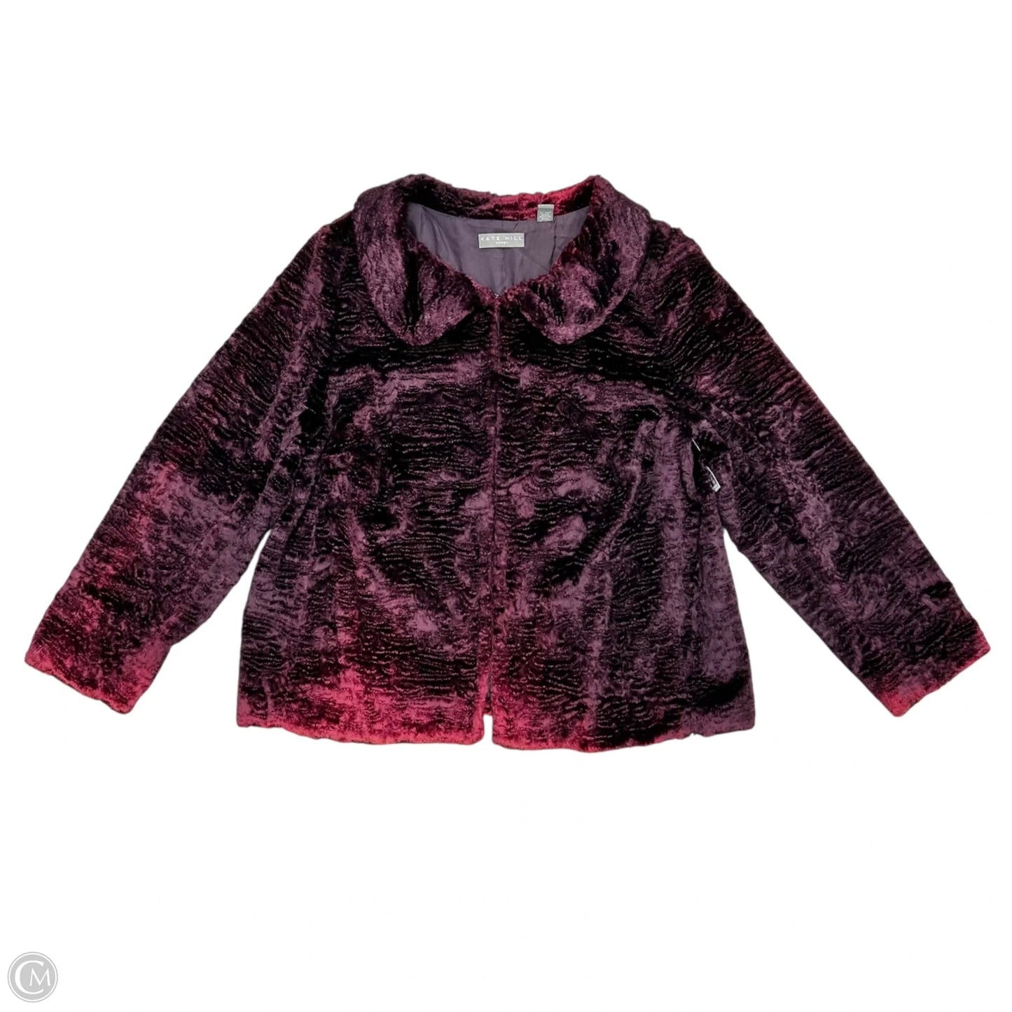 Coat Faux Fur & Sherpa By Kate Hill In Purple, Size: Xl