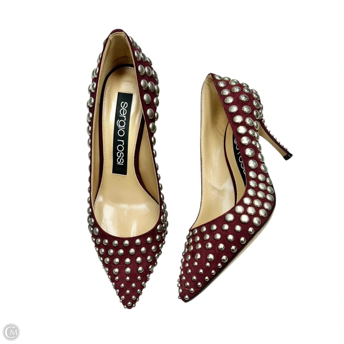 Shoes Heels Kitten By Sergio Rossi In Maroon, Size: 5.5