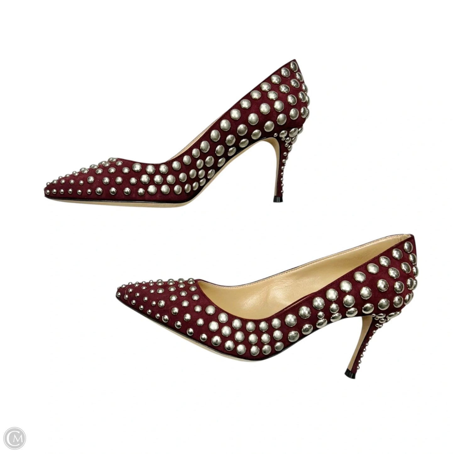 Shoes Heels Kitten By Sergio Rossi In Maroon, Size: 5.5