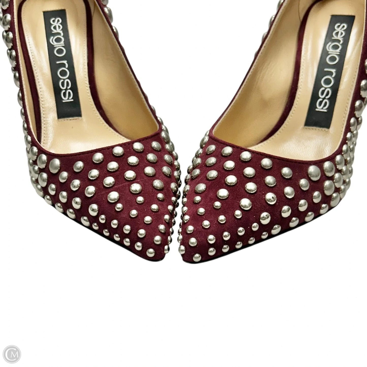 Shoes Heels Kitten By Sergio Rossi In Maroon, Size: 5.5