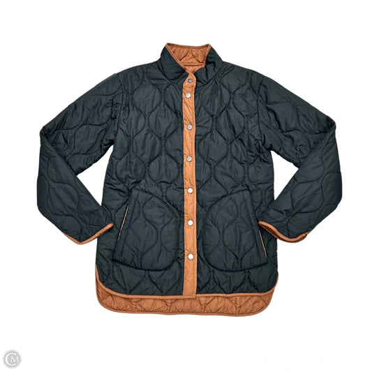 Jacket Puffer & Quilted By Summersalt In Black & Brown, Size: Xs