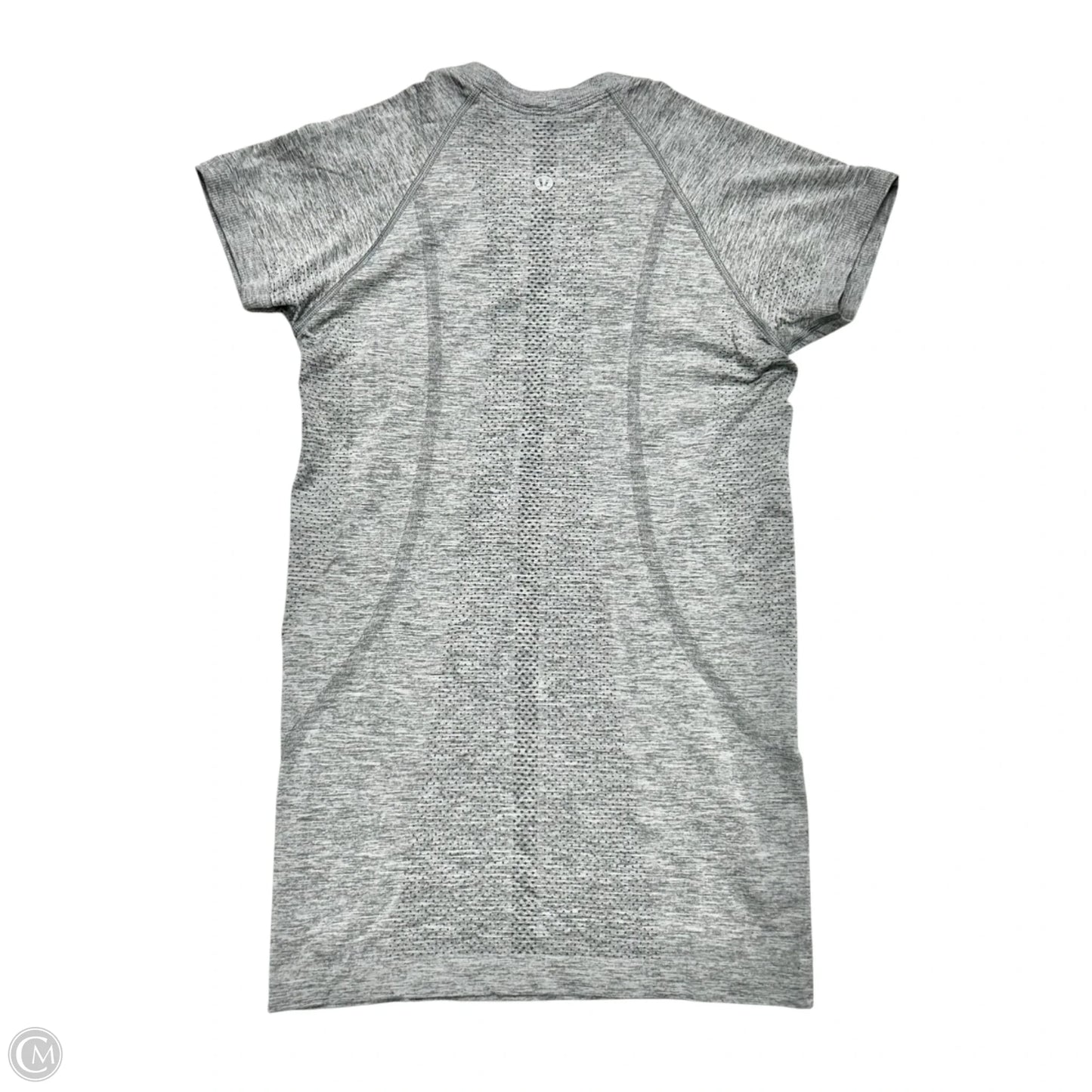 Athletic Top Short Sleeve By Lululemon In Grey, Size: S