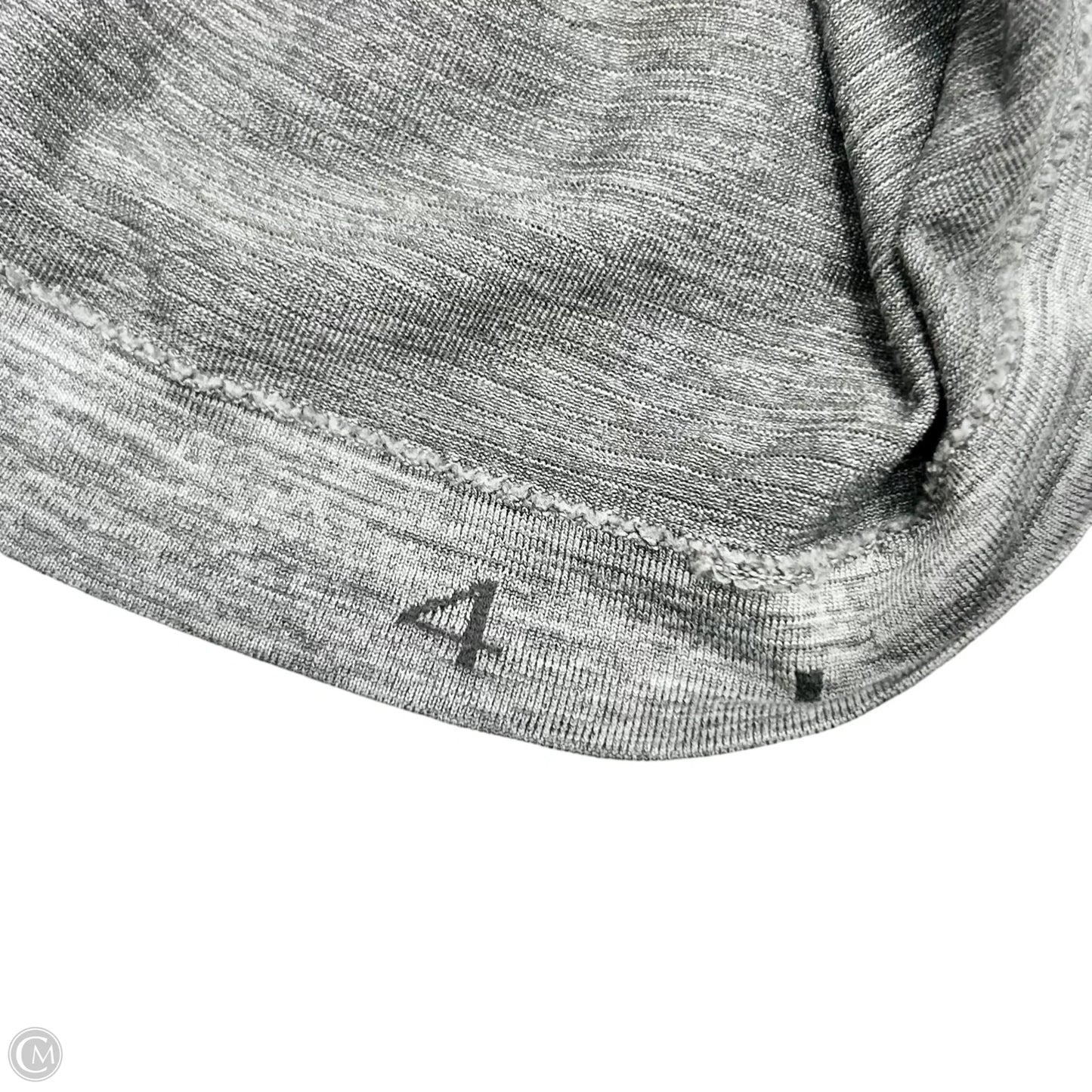 Athletic Top Short Sleeve By Lululemon In Grey, Size: S