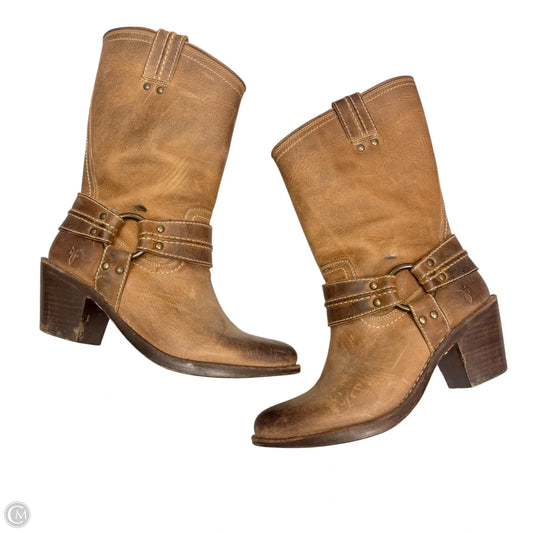 Boots Designer By Frye In Tan, Size: 8.5