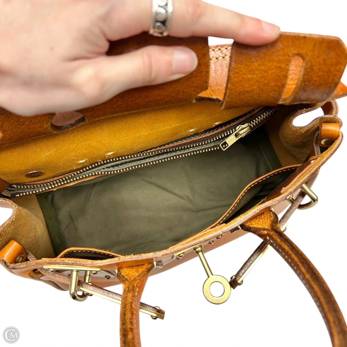 Handbag Leather, Size: Medium