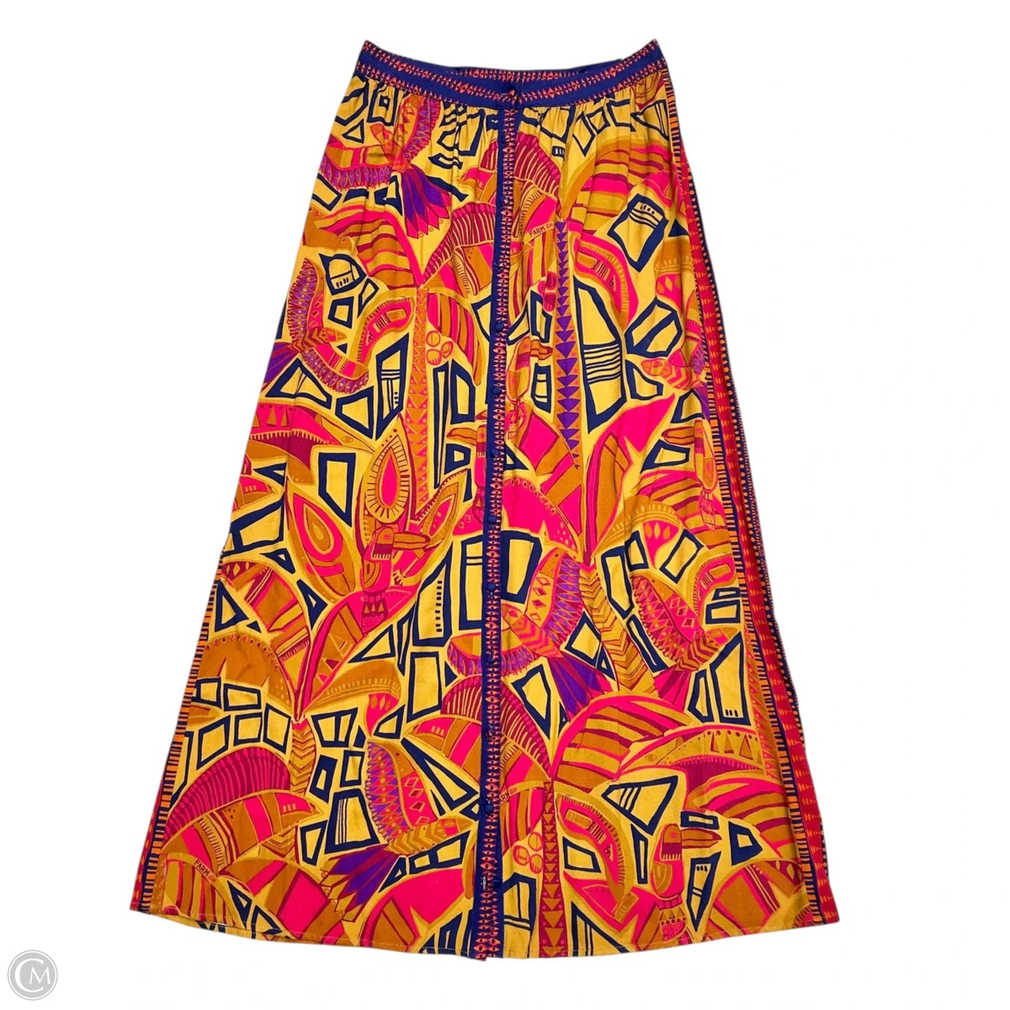Skirt Maxi By Farm Rio In Pink & Yellow, Size: S