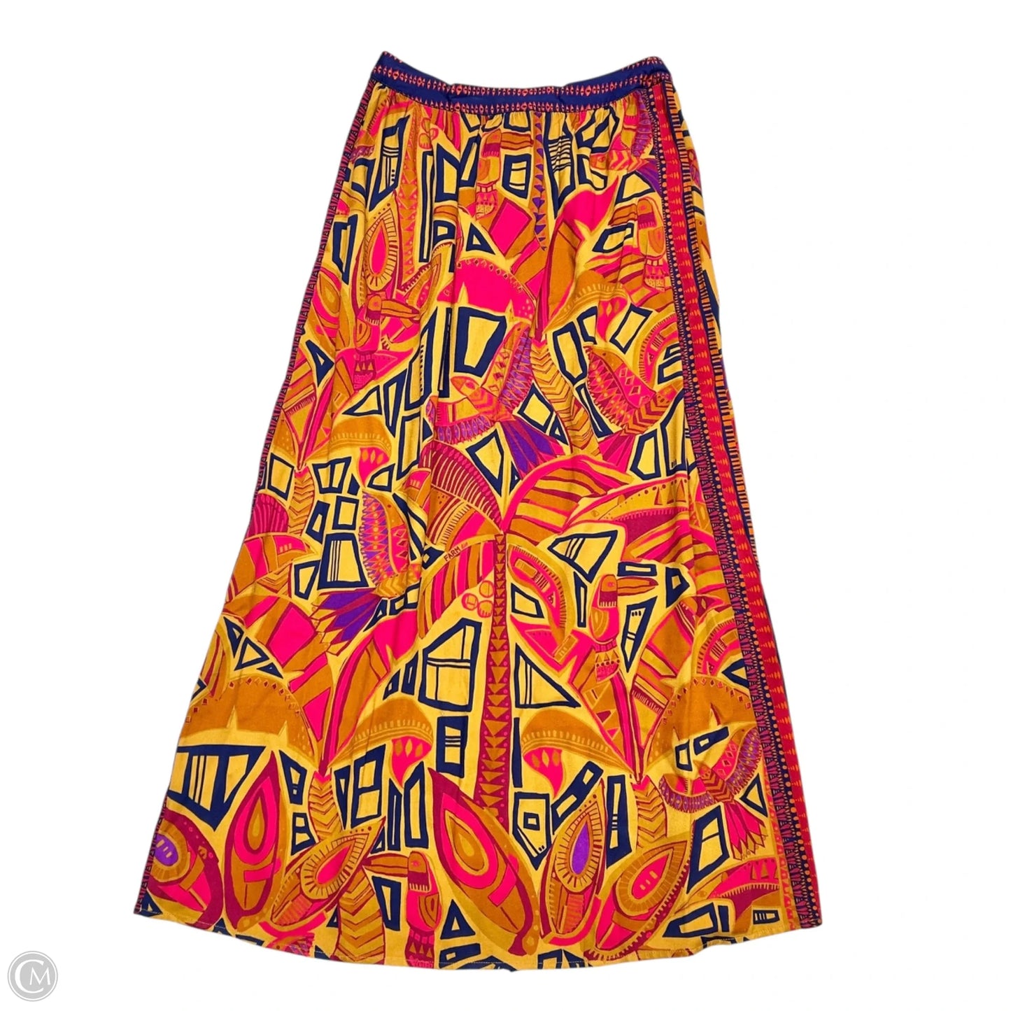 Skirt Maxi By Farm Rio In Pink & Yellow, Size: S