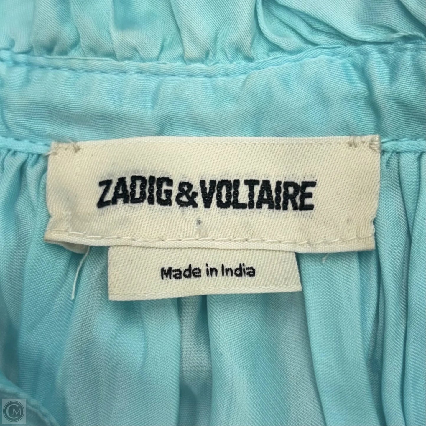 Top Long Sleeve By Zadig And Voltaire In Aqua, Size: Xs