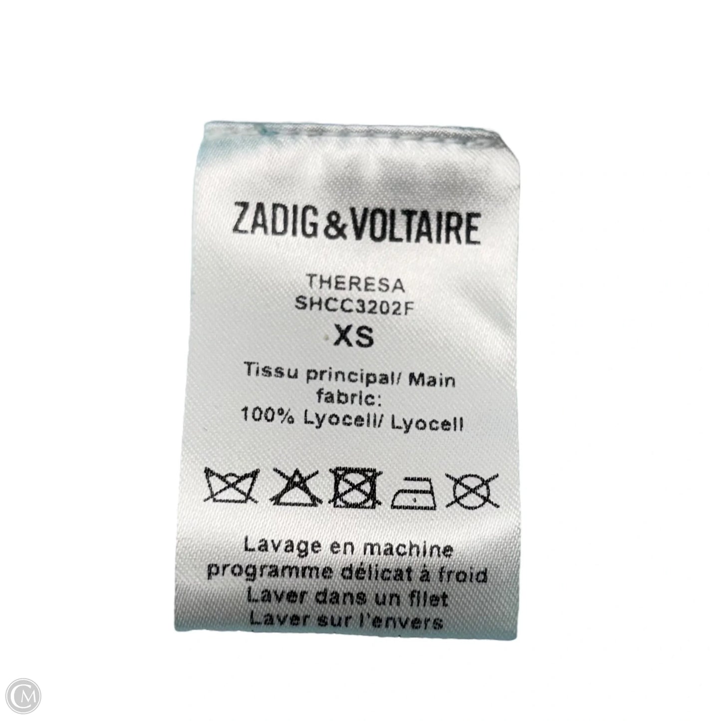 Top Long Sleeve By Zadig And Voltaire In Aqua, Size: Xs