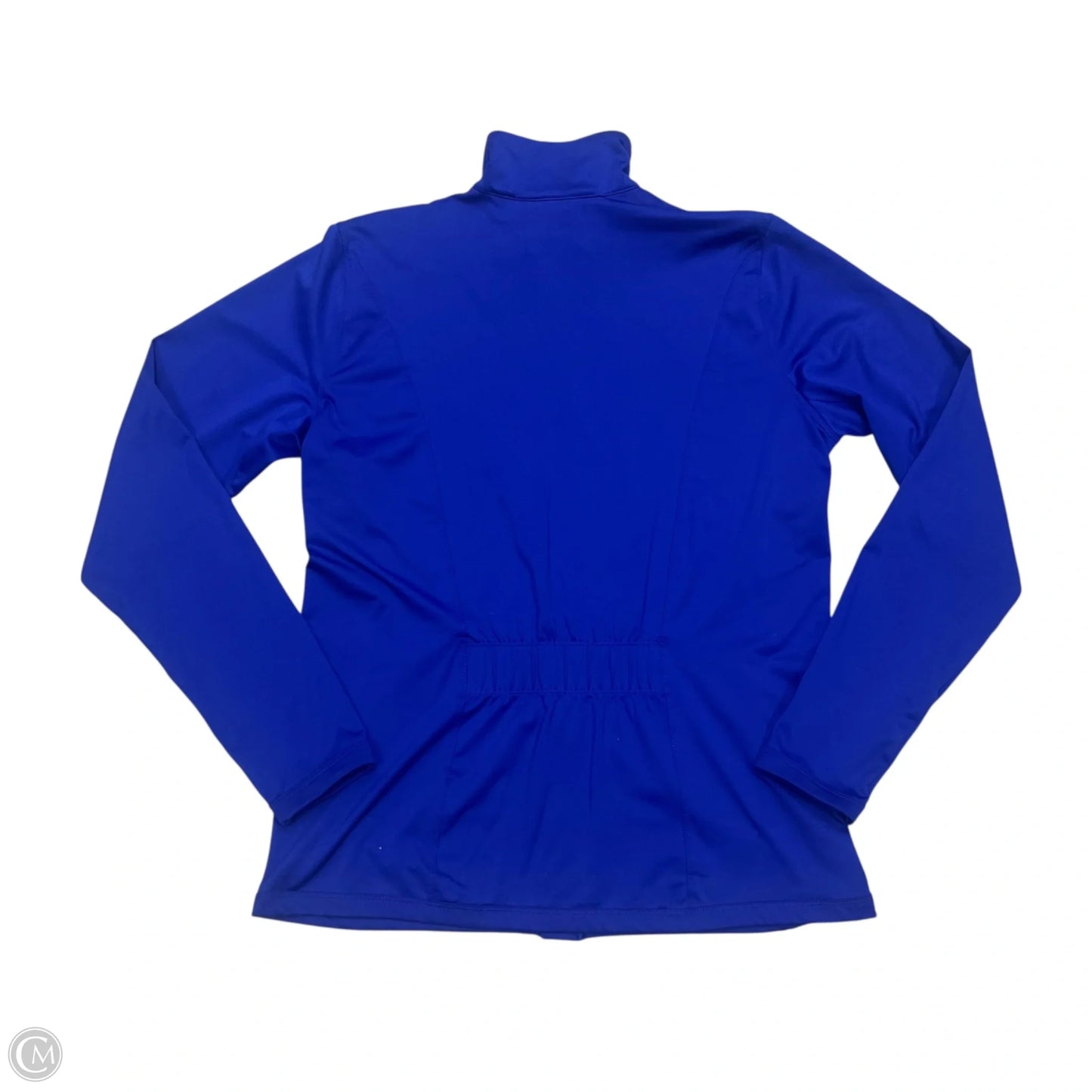 Athletic Top Long Sleeve Collar By Nike Apparel In Blue, Size: L