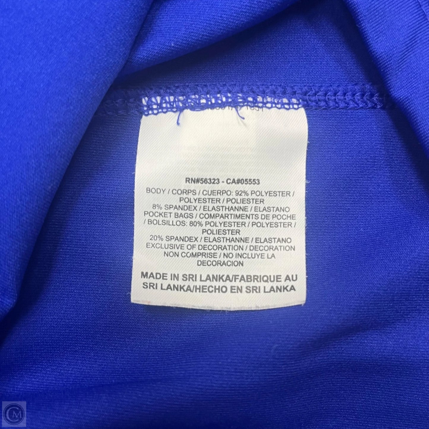 Athletic Top Long Sleeve Collar By Nike Apparel In Blue, Size: L