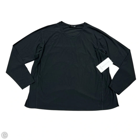 Athletic Top Long Sleeve Crewneck By Athleta In Black, Size: 2x